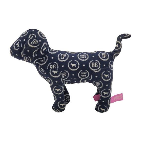PINK Victoria's Secret Other - Victoria's Secret Pink Mini Dog Plush Blue & White Logo